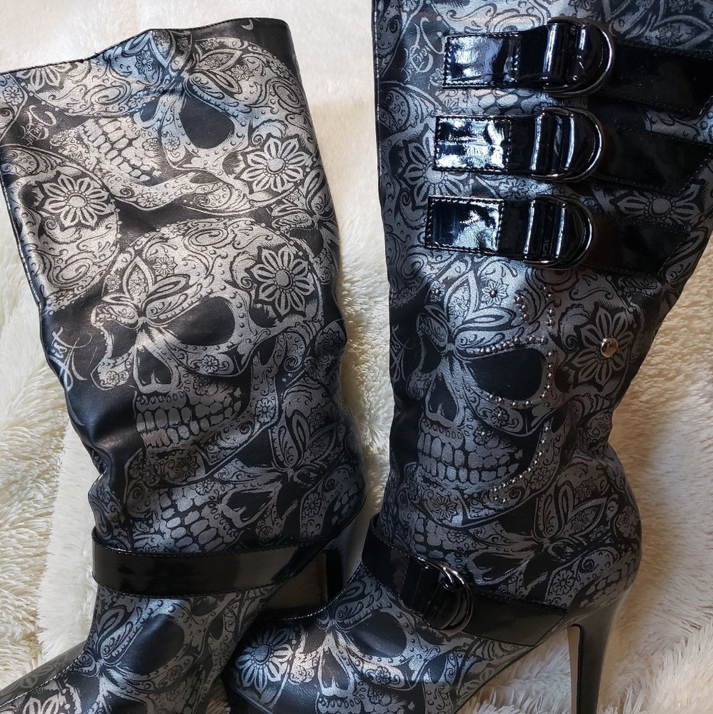 "Sweet Skull O' Mine " Iron Fist Boots